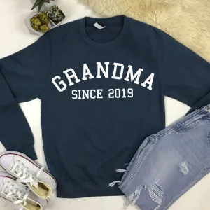 Personalised Grandma Since Sweatshirt (MRK X) Grandparent Clothing - senior fashion cheap