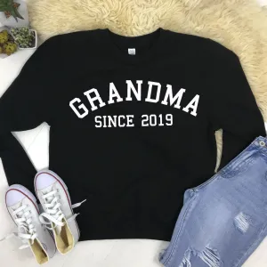 Personalised Grandma Since Sweatshirt (MRK X) Grandparent Clothing - senior fashion cheap