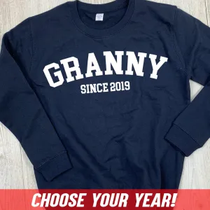 Personalised Granny Since Sweatshirt (MRK X) Grandparent Clothing - senior fashion cheap