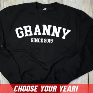 Personalised Granny Since Sweatshirt (MRK X) Grandparent Clothing - senior fashion cheap