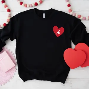 Personalised Heart Initial Kids Pocket Logo Sweatshirt girls skirts clearance