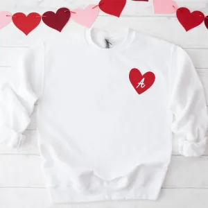 Personalised Heart Initial Kids Pocket Logo Sweatshirt boys fashion clearance