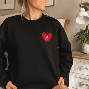 Personalised Heart Initial Women's Pocket Logo Sweatshirt postpartum clothes sale