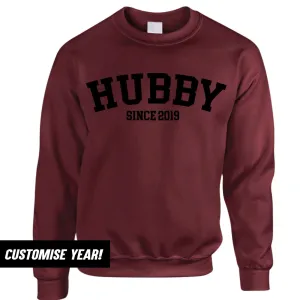 Personalised Hubby Since Varsity Sweatshirt (MRK X) nursing bras sale