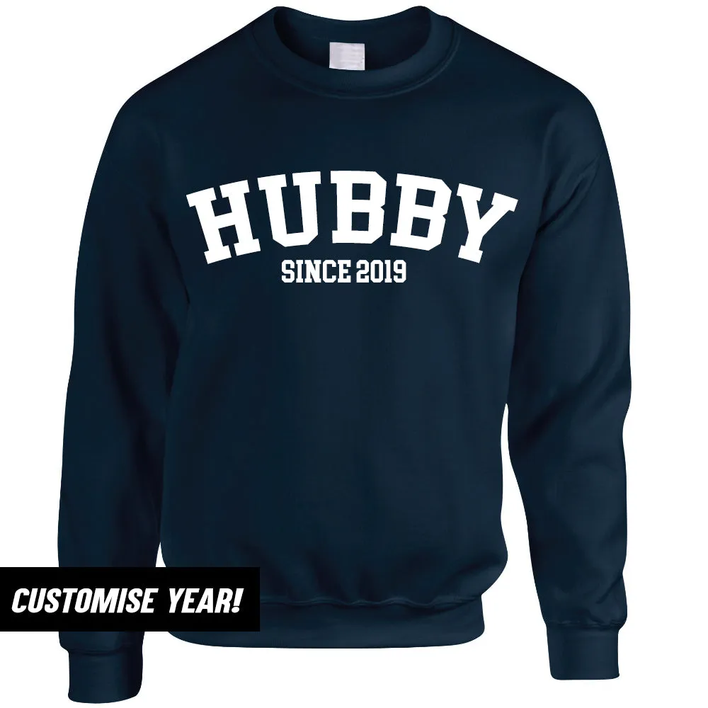 Personalised Hubby Since Varsity Sweatshirt (MRK X) nursing bras sale