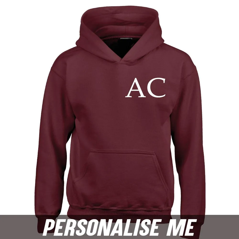 Personalised Initial Junior Hoodie 00 (MRK X) boys fashion clearance
