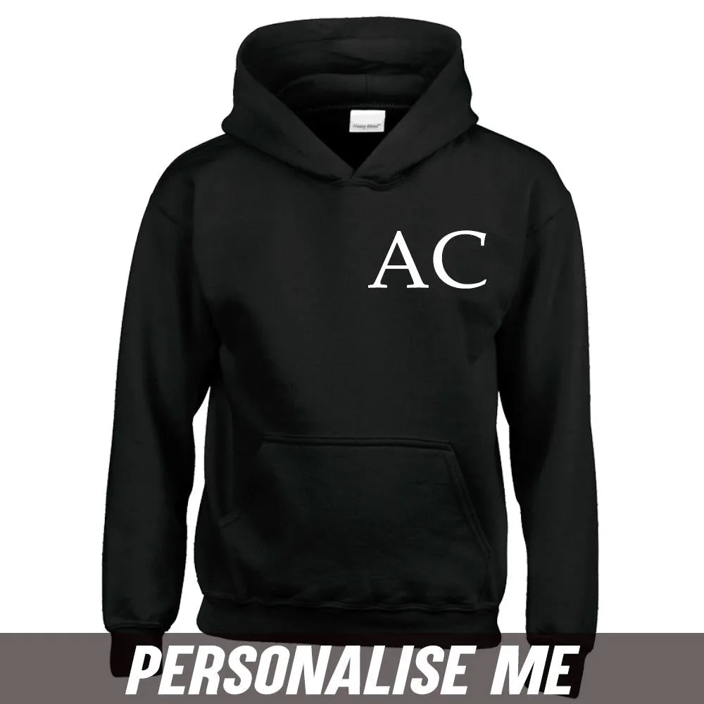 Personalised Initial Junior Hoodie 00 (MRK X) boys fashion clearance