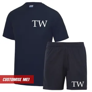 Personalised Initial Premier Poly T-Shirt & Short Set (MRK X) discount boys clothing