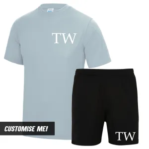 Personalised Initial Premier Poly T-Shirt & Short Set (MRK X) discount boys clothing