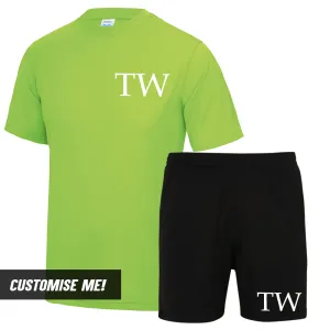 Personalised Initial Premier Poly T-Shirt & Short Set (MRK X) discount boys clothing