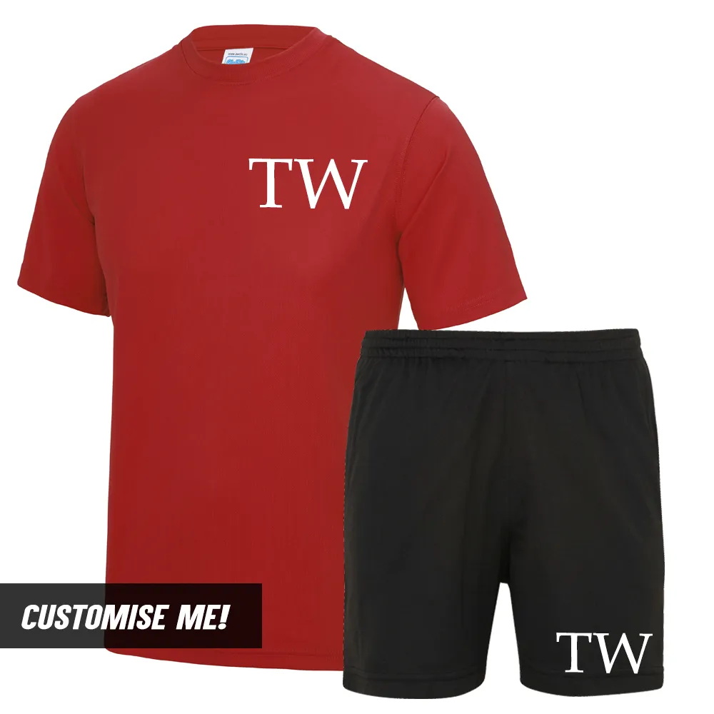 Personalised Initial Premier Poly T-Shirt & Short Set (MRK X)