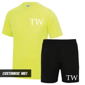 Personalised Initial Premier Poly T-Shirt & Short Set (MRK X) discount boys clothing