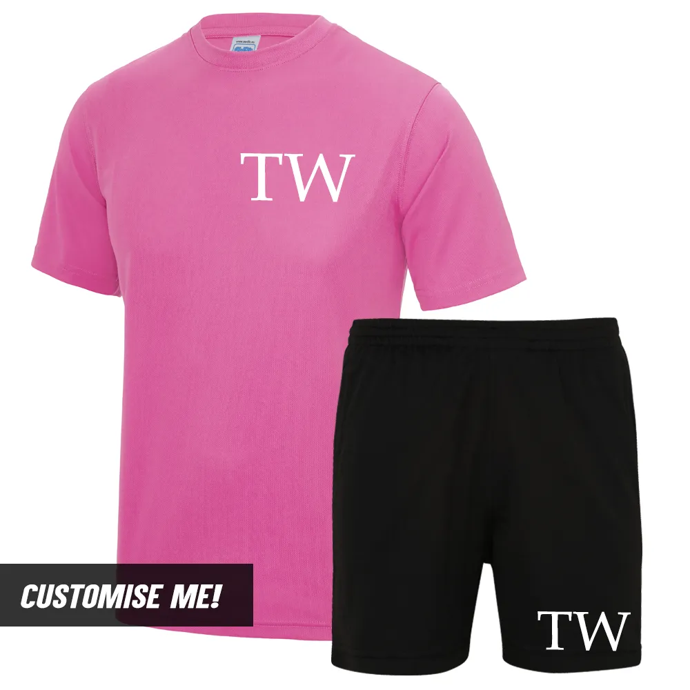 Personalised Initial Premier Poly T-Shirt & Short Set (MRK X)