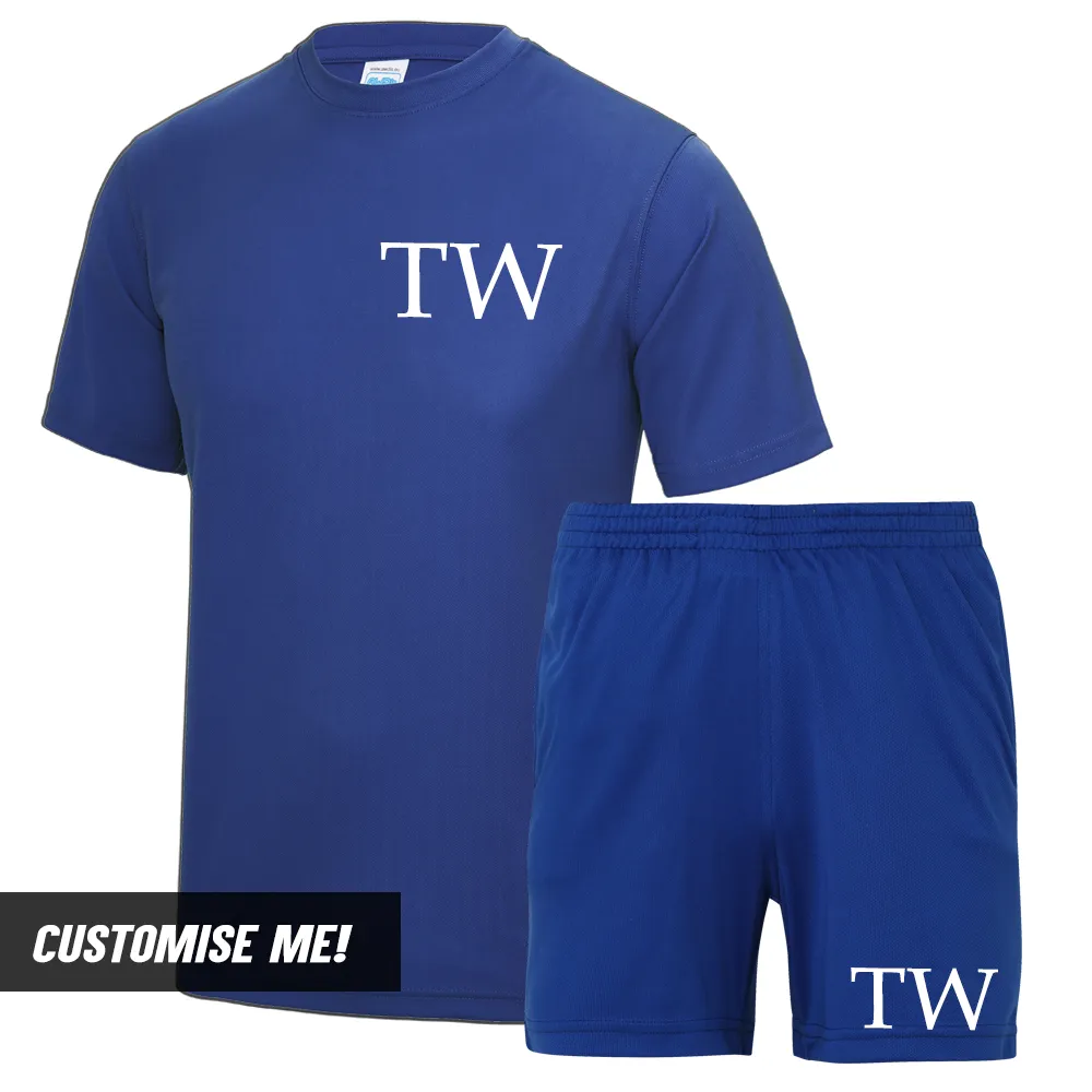 Personalised Initial Premier Poly T-Shirt & Short Set (MRK X)