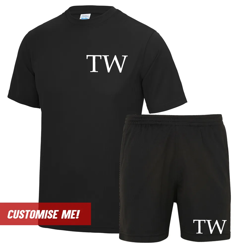 Personalised Initial Premier Poly T-Shirt & Short Set (MRK X)