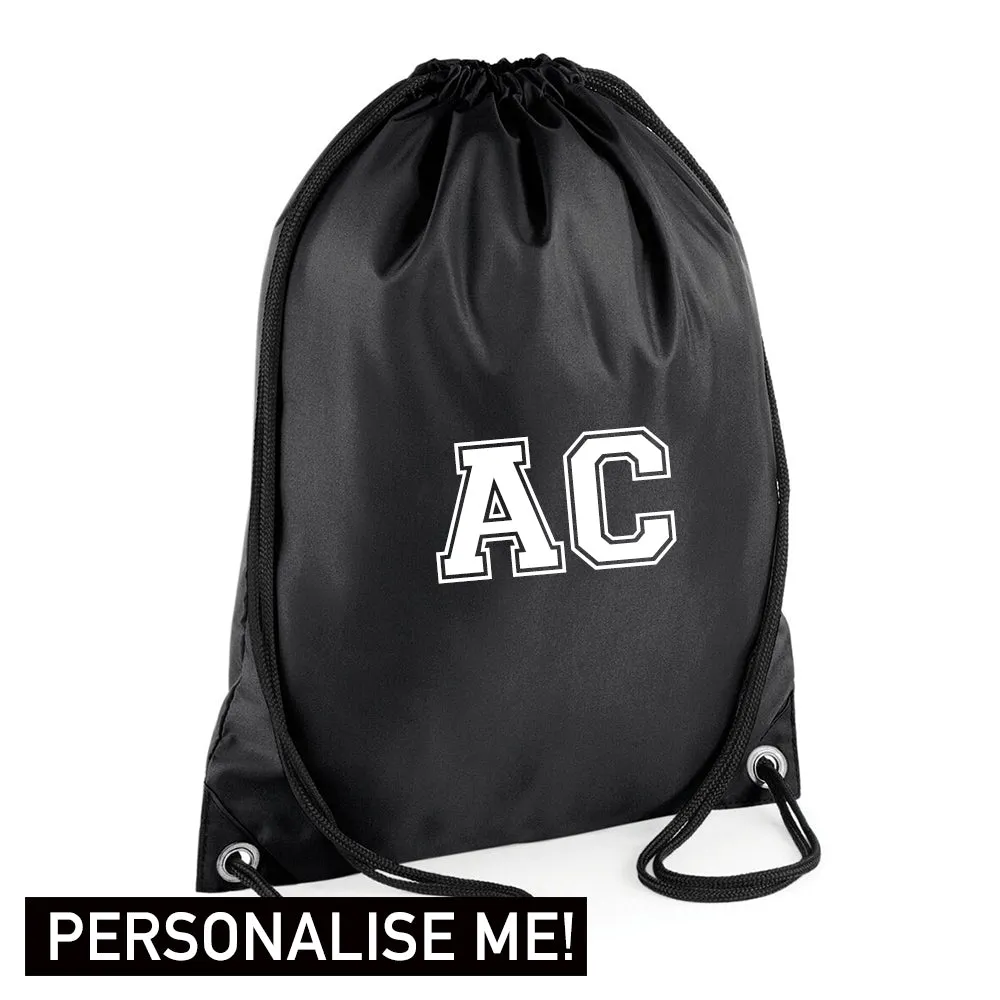 Personalised Initial Varsity Gym Sack (MRK X)