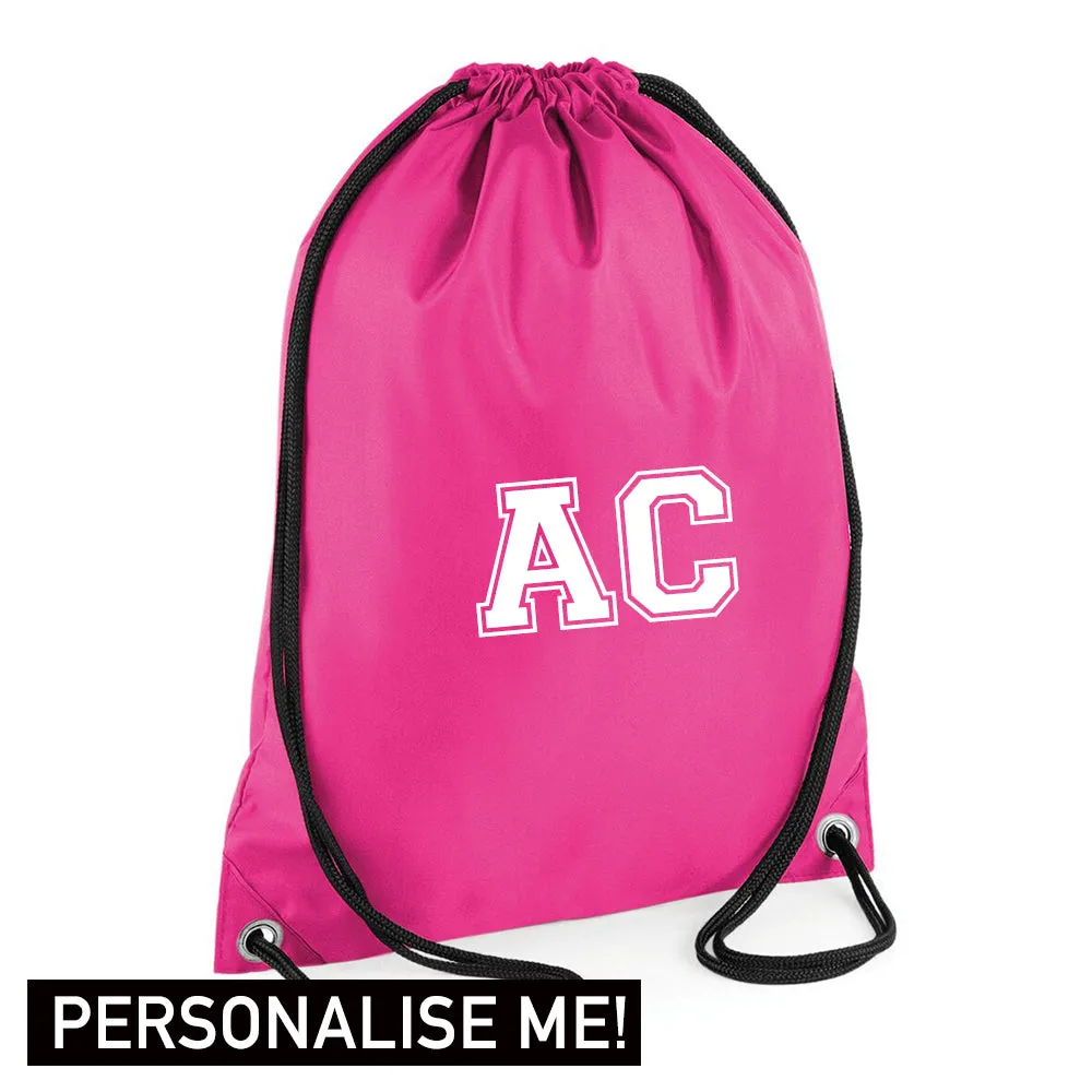 Personalised Initial Varsity Gym Sack (MRK X)