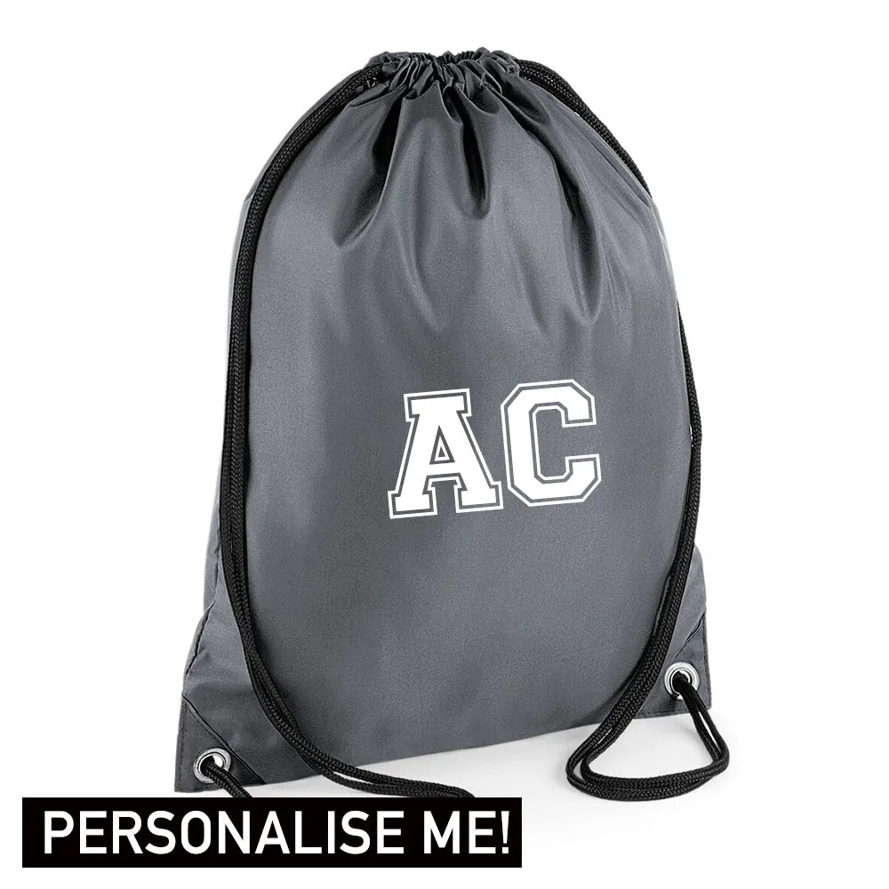 Personalised Initial Varsity Gym Sack (MRK X)