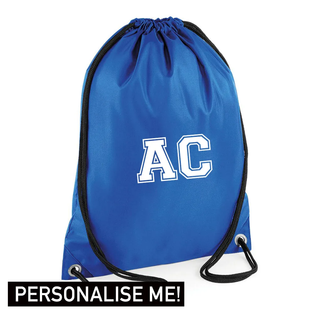 Personalised Initial Varsity Gym Sack (MRK X)