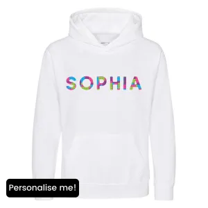 Personalised Lego Pink/Purple Bricks Hoodie girls skirts clearance