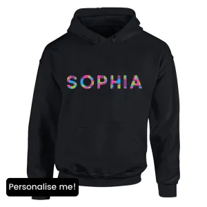 Personalised Lego Pink/Purple Bricks Hoodie girls skirts clearance