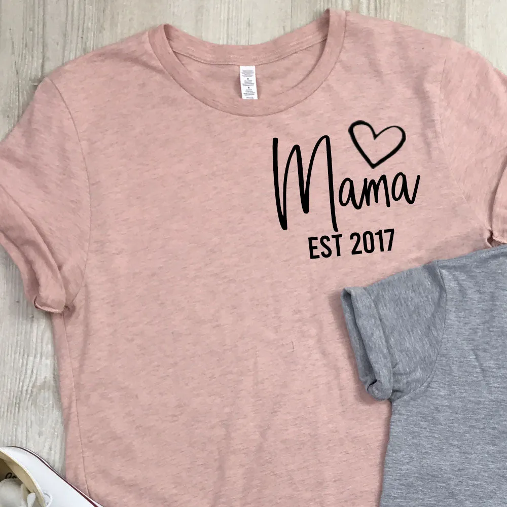 Personalised Mama & Boy Established Mum & Kid Matching Tees (MRK X)