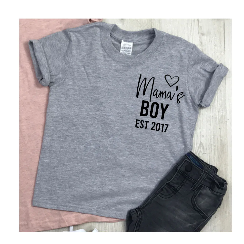 Personalised Mama & Boy Established Mum & Kid Matching Tees (MRK X)