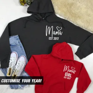 Personalised Mama & Girl Established Mum & Daughter Matching Hoodies (MRK X) discount mum dresses