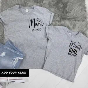 Personalised Mama & Girl Established Mum & Kid Matching Tees (MRK X) nursing tops best deals
