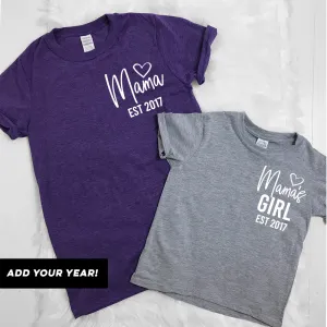Personalised Mama & Girl Established Mum & Kid Matching Tees (MRK X) nursing tops best deals