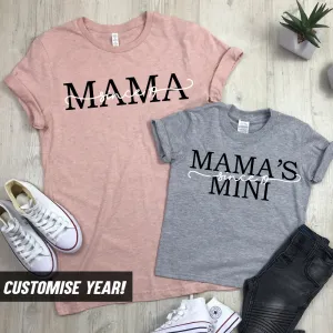 Personalised Mama & Mini Dual Script Matching T-Shirts (MRK X) mum blouses clearance