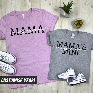 Personalised Mama & Mini Dual Script Matching T-Shirts (MRK X) mum blouses clearance