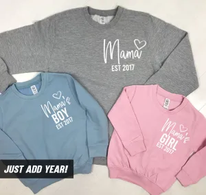 Personalised Mama Established Mum & Kid Matching Sweaters (MRK X) nursing tops best deals