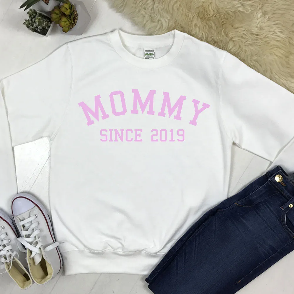 Personalised Mommy Since Sweatshirt (MRK X) Grandparent Clothing - senior fashion cheap