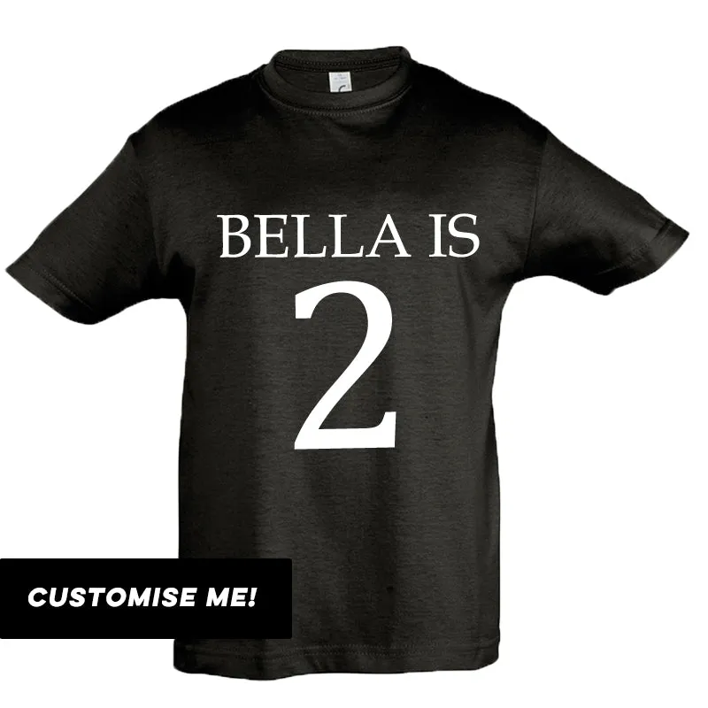 Personalised Name & Year T-Shirt (MRK X) girls pajamas promo