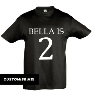 Personalised Name & Year T-Shirt (MRK X) girls pajamas promo