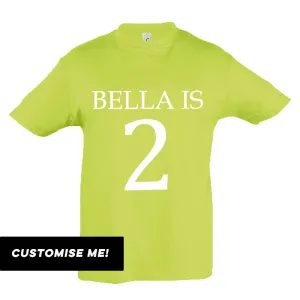 Personalised Name & Year T-Shirt (MRK X) girls pajamas promo