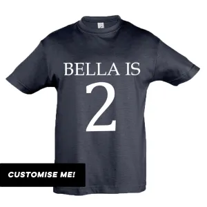 Personalised Name & Year T-Shirt (MRK X) girls pajamas promo
