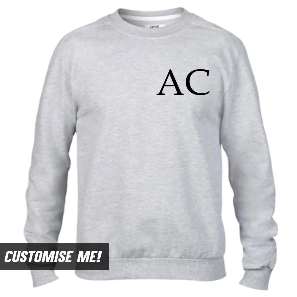 Personalised Oxford Initial Sweatshirt (MRK X) boys fashion clearance