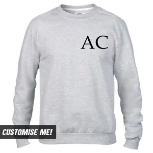 Personalised Oxford Initial Sweatshirt (MRK X) boys fashion clearance