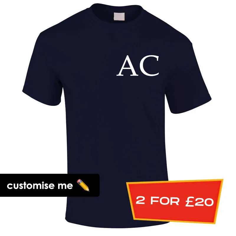 Personalised Oxford Initial T-Shirt