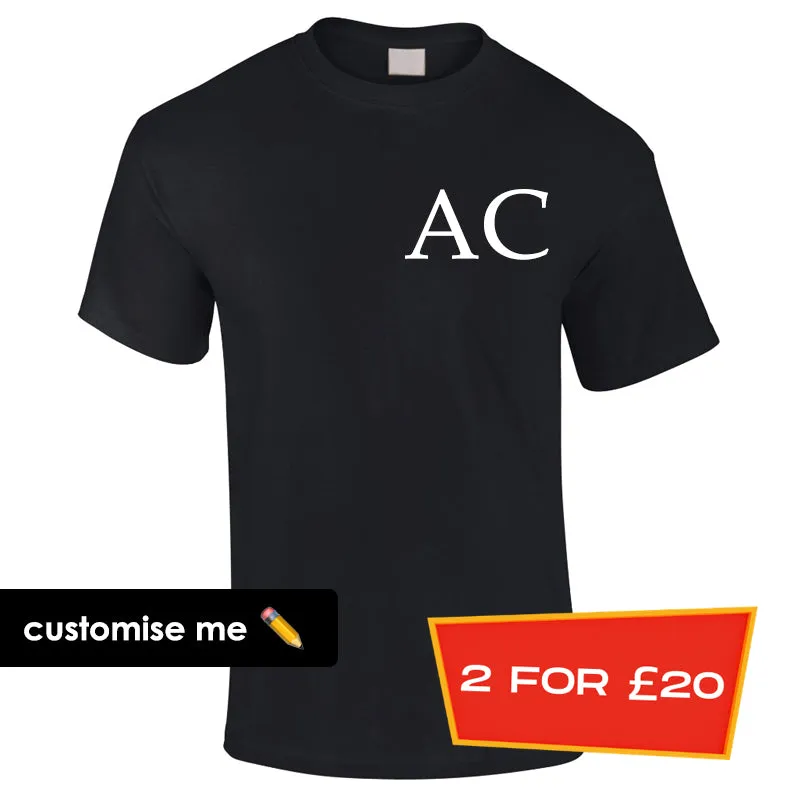 Personalised Oxford Initial T-Shirt