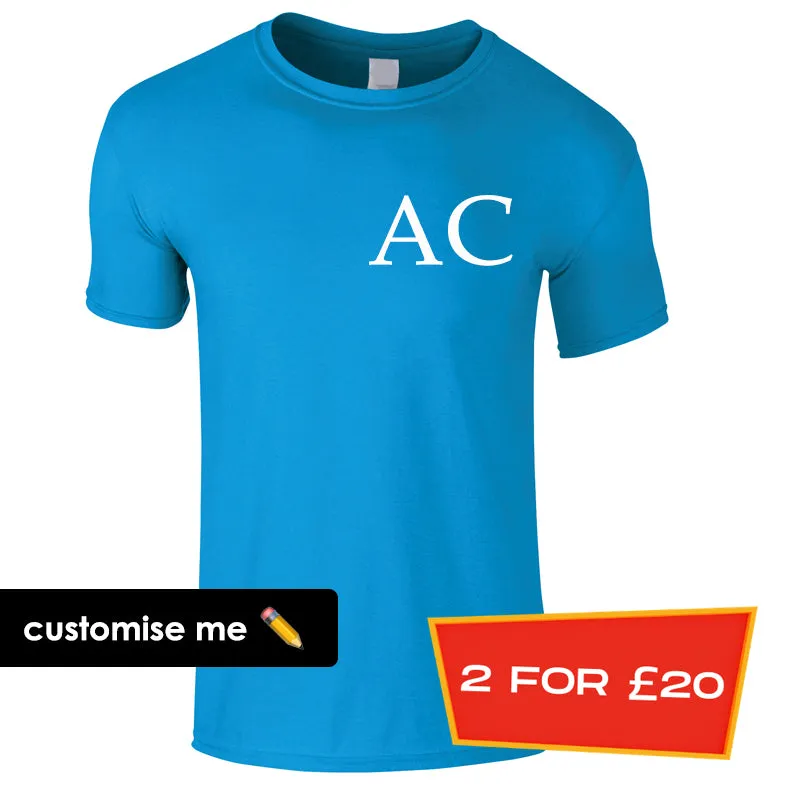 Personalised Oxford Initial T-Shirt