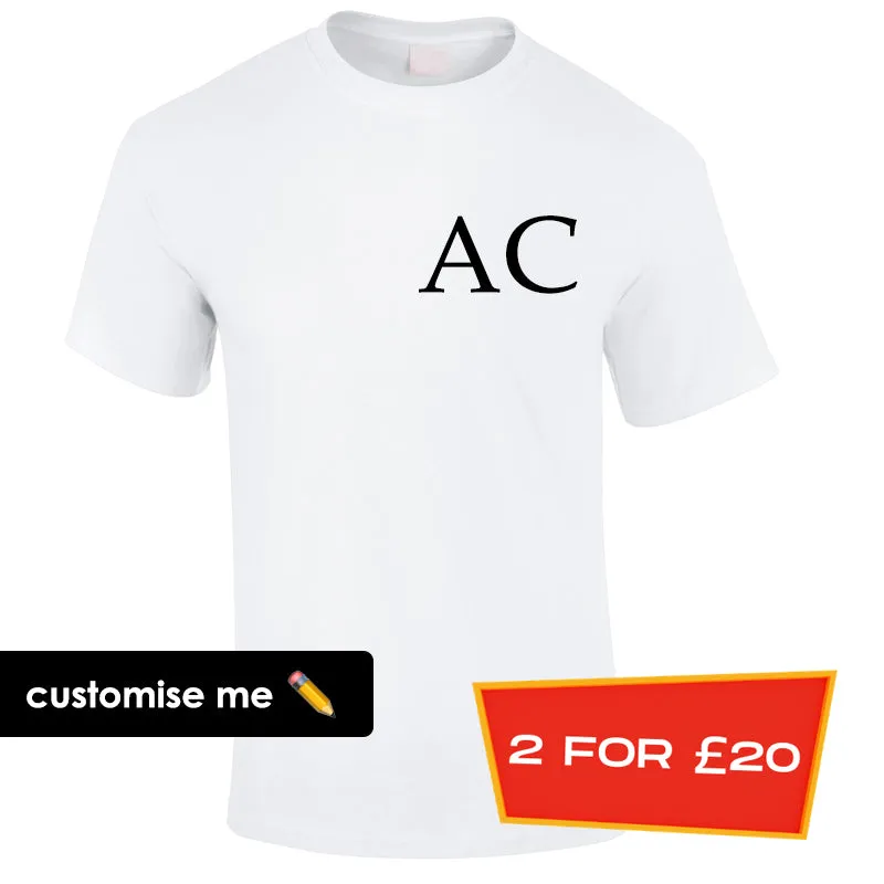 Personalised Oxford Initial T-Shirt