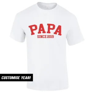 Personalised Papa Since T-Shirt (MRK X) Grandparent Clothing - senior fashion cheap