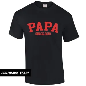 Personalised Papa Since T-Shirt (MRK X) Grandparent Clothing - senior fashion cheap