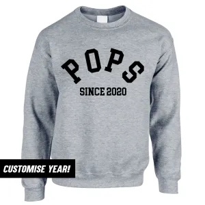 Personalised Pops Since Sweatshirt (MRK X) Grandparent Clothing - senior fashion cheap