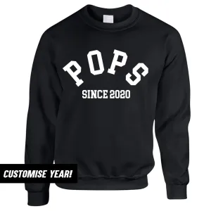Personalised Pops Since Sweatshirt (MRK X) Grandparent Clothing - senior fashion cheap