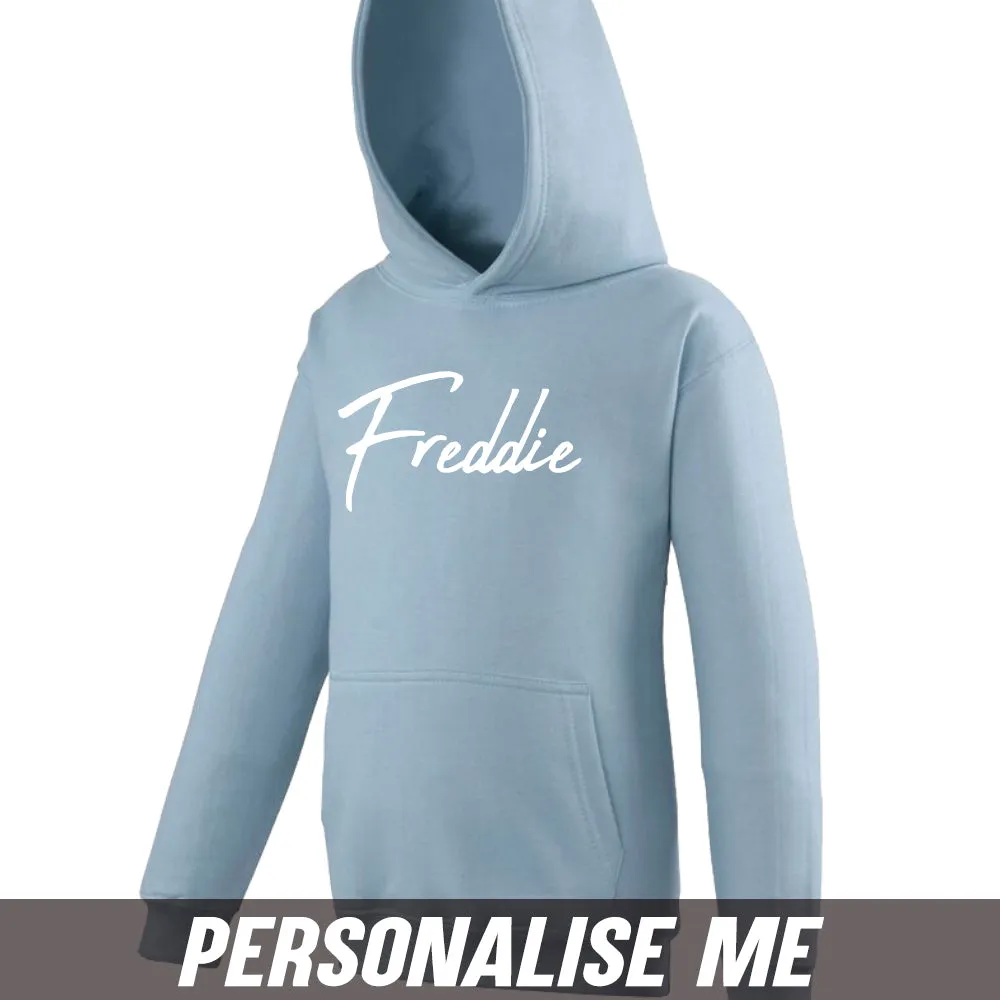 Personalised Script Name Junior Hoodie 00 (MRK X)