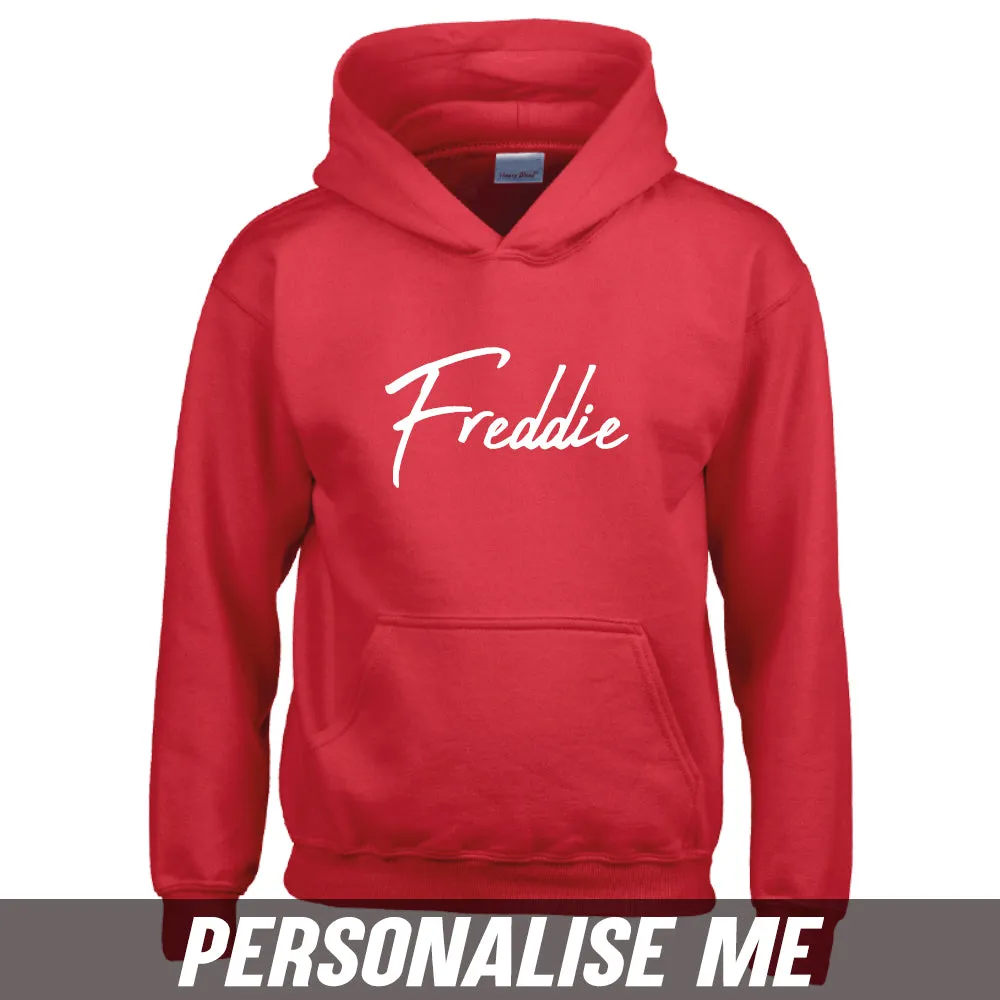 Personalised Script Name Junior Hoodie 00 (MRK X)